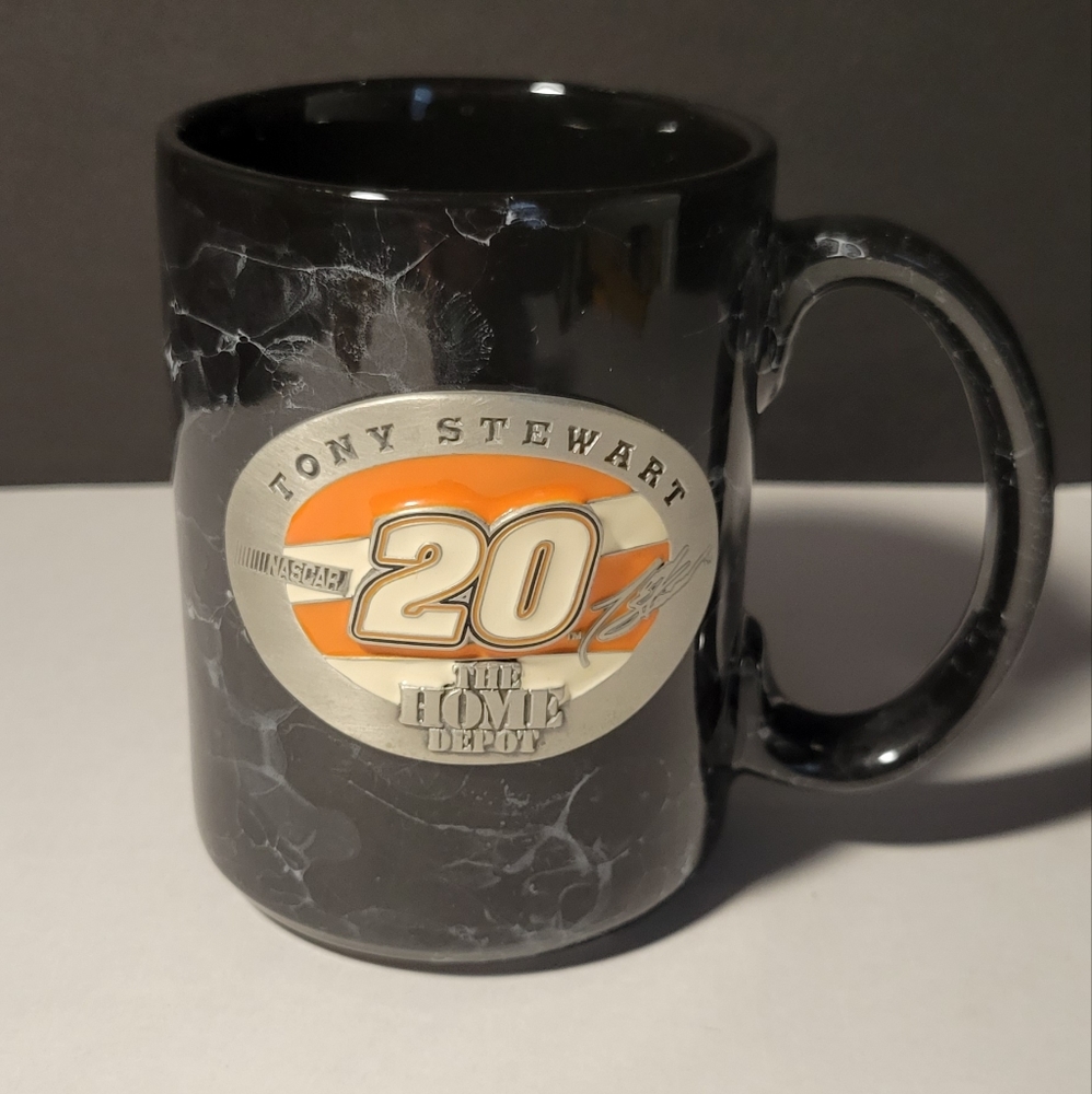 Tony Stewart Home Depot Coffee Mug Black Vintage Mug Colletable Mug